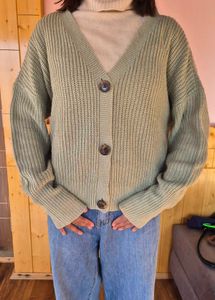Sage Green Knit Cardigan
