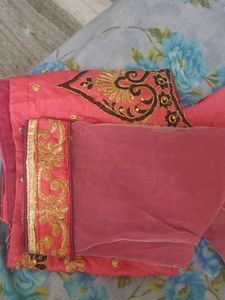 Embroidered Peach Blouse