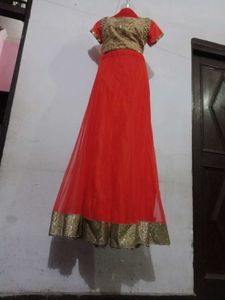 Orange Lehenga Koti