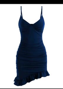 solid sleeveless ruffled mini dress🎀