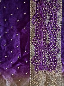 Beautiful Two Shaded Saree(Crush Silk)