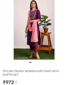 Trendy Women Kurta Set With Dupatta