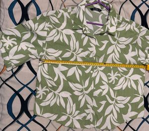 Floral Green Button-Down Shirt