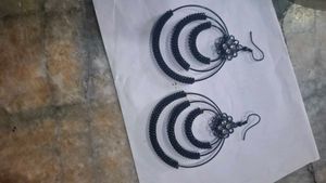 Hoop Earrings with Floral Detail