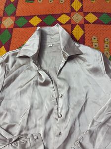 Silky Grey Crop Top