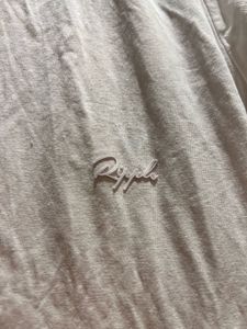Ripple White Cotton T-Shirt – Size M