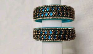 6 Bangles.. Kundan Silk Thread ...New
