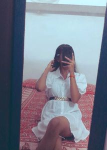 White Shirt Dress with Belt