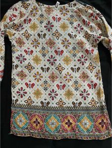 Multicolour Rajasthani Print Short Kurti