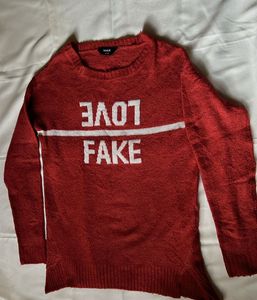 MAX Love Fake Graphic Sweater