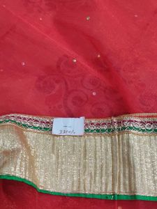 Red Embellished Dupatta
