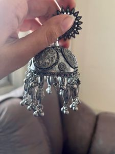 Oxidised jhumkas