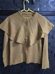 DARK BEIGE WOOLLEN SWEATER