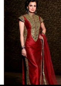 Mirror Silk Kurta Set Embroidery Work