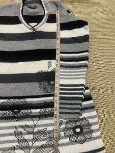 Woollen Striped Knit Kurta