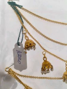 Golden Jhumka Ear Chains