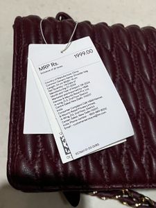 H&amp;M Burgundy Quilted Bag