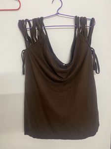 Looped Type Sleeves Stretchable Top