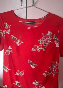 Floral Red Top