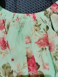 Floral Print Dress Stretchable