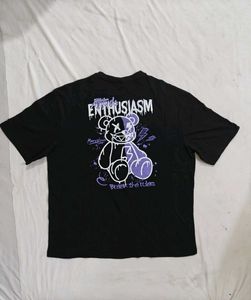 Graphic Print Black T-Shirt
