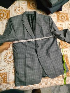Gray Checkered Blazer