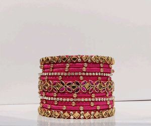 Pink & Gold Bangle Set