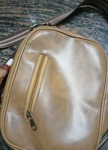 Brown Multishaded Sling Bag.