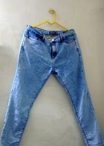 Acid Washed Skinny Fit Jeans