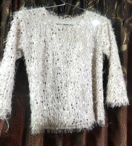 Off White Partywear Sequins Top 🪩