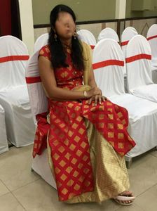 Elegant Red &amp; Gold Kurta Set For Functions