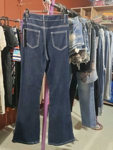 Stylish Women&#39;s Dark Blue Bootcut Jeans