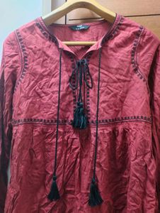 Red Embroidered Top ❤️