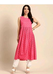 Pink Printed Kurta