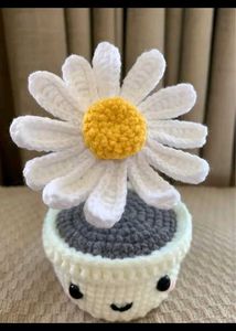 Crochet Daisy Plant