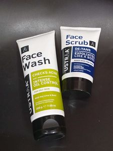 Ustraa Face Wash & Scrub Set