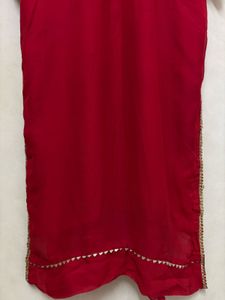 New and premium dark red 3 pc set | embroidered