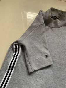 Gray Striped Long Sleeve Top
