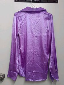 Purple Satin Shirt