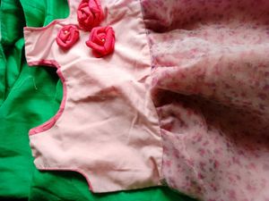 Handmade Pink Floral Dress