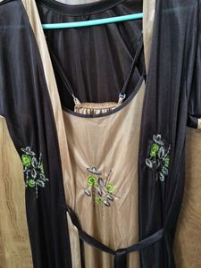 Elegant Brown 3 piece night Dress