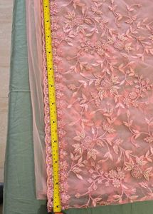 MANYAVAR Stone Studded Floral Embroidered Saree