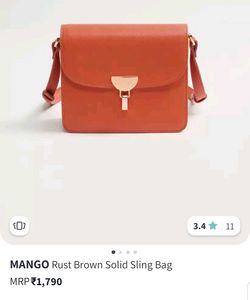Mango Rust Brown Sling Bag