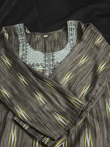 Elegant Brown Printed Kurta