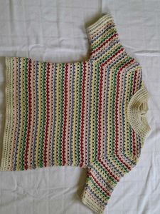 Zara Crocheted Striped Top