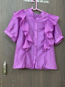 Party wear High Quality Organza Top For M& L