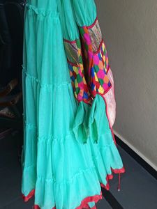 Ethnic Gown+Pant+Dupatta You Can Resize Upto 40