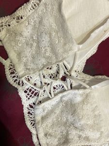 White Crochet Lacey Top/Bralette Backless💌💘