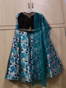 Elegant Green Floral Lehenga Set