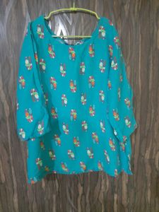 Cold Shoulder Type Boxy Traditional Crop Top